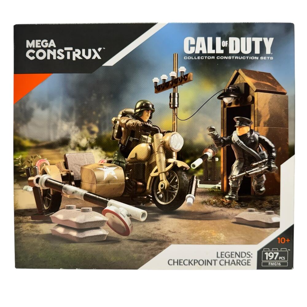 Mega Construx FMG16 CALL of DUTY Legends Checkpoint‎ Charge Motorcycle NIB